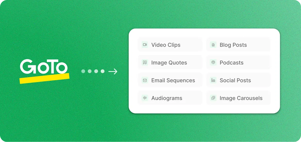 GoToWebinar to content types
