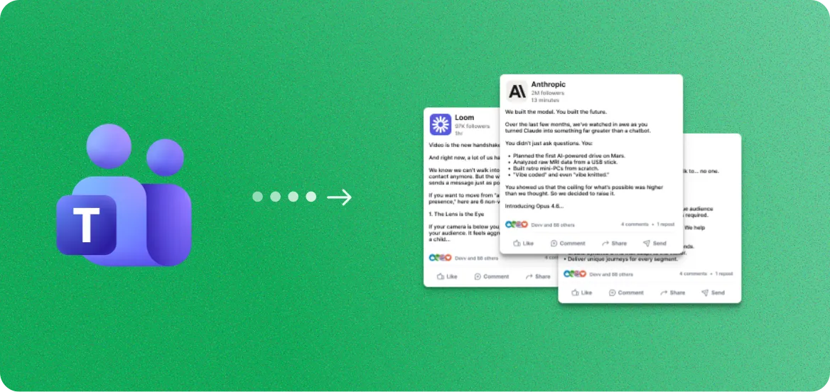 Microsoft Teams to Social Posts