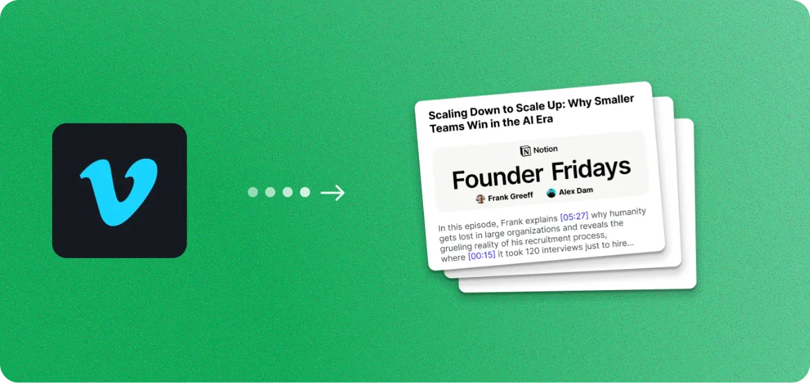 Vimeo to Blog Posts
