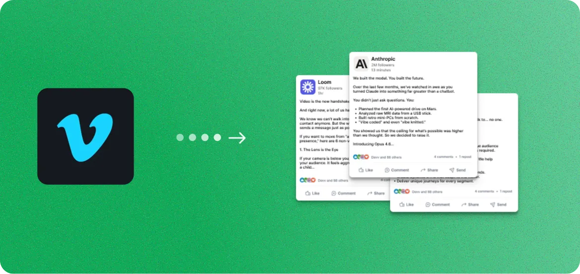 Vimeo to Social Posts