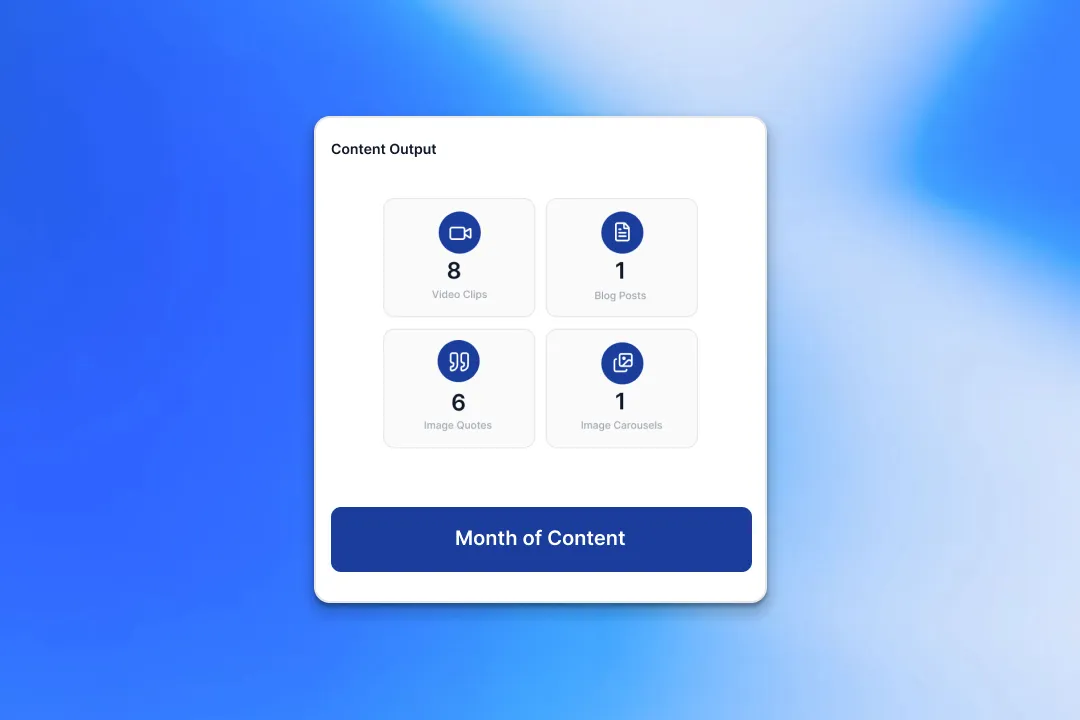 Content being created from a recording
